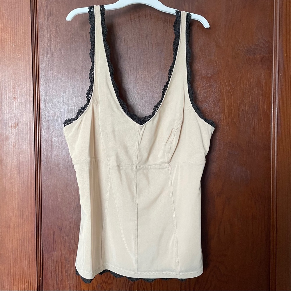 Express nude and black lace tank camisole